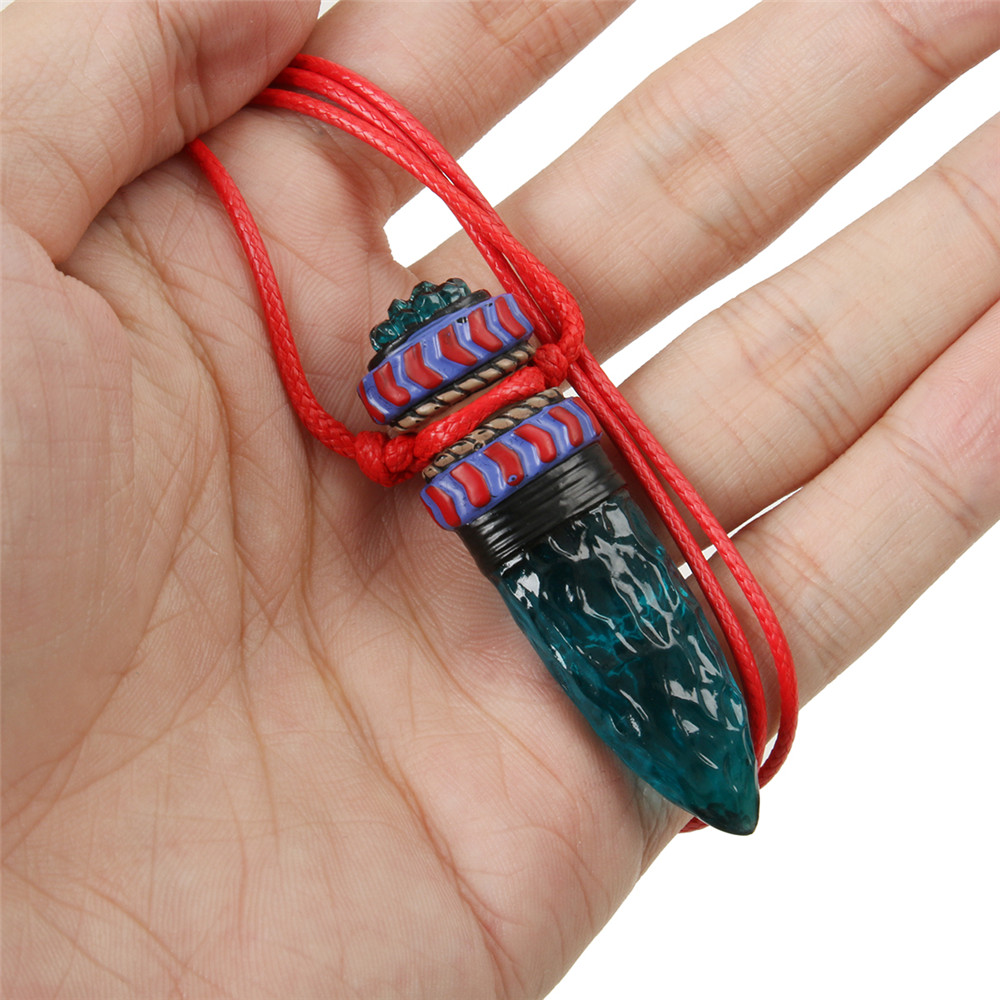 Anime Cosplay Princess Mononoke Hime Amulet Blue Wolf Fangs Collar