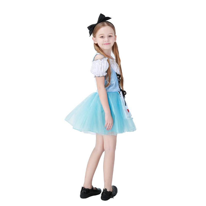 disfraces de carnaval de Halloween Alicia en el país de las maravillas Cosplay Lolita Vestido Niños Princess Dress Stage Disfraz